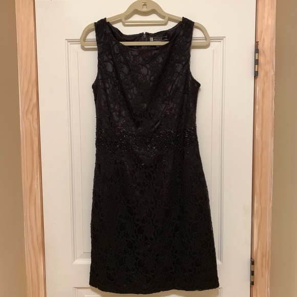 HP!🥂✨ JS Boutique Lace Cocktail Sheath LBD Womens 12 - Picture 3 of 14